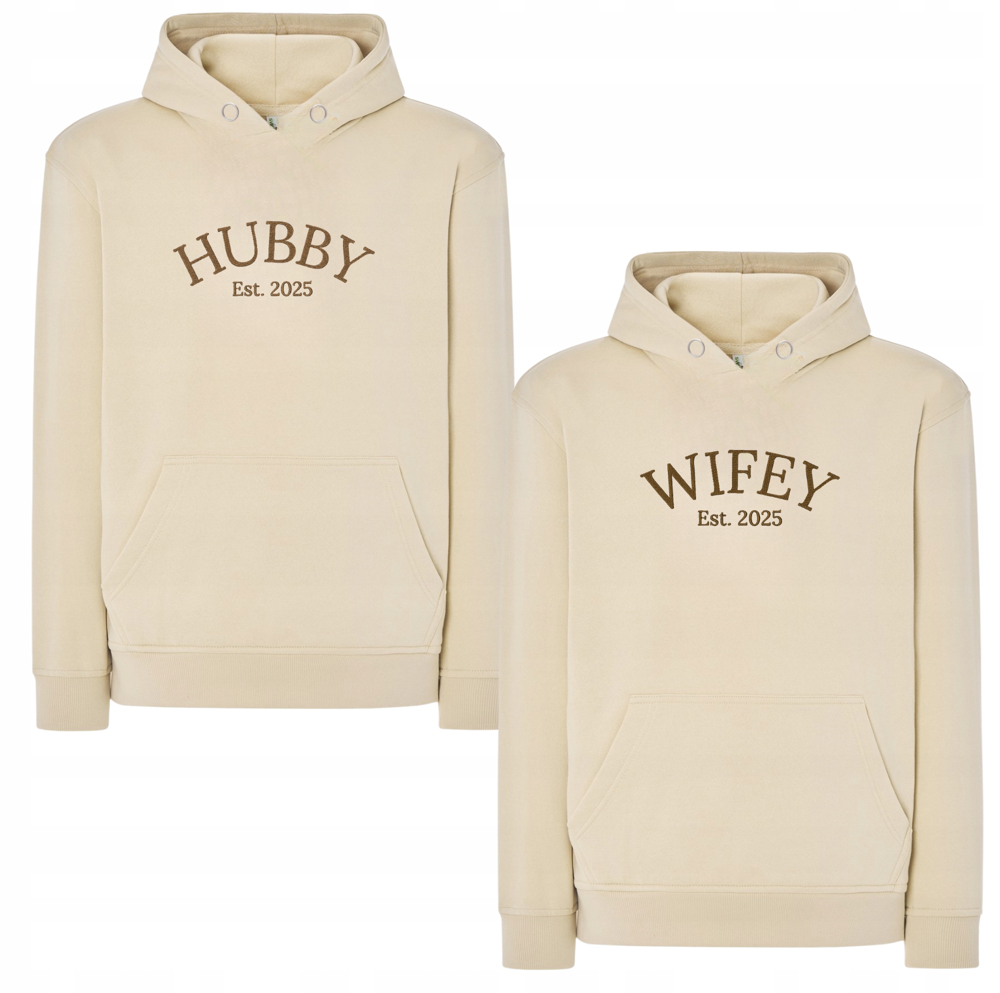 Personalizovaná Objednávka: 2 Mikiny S Výšivkou Wifey Hubby Dárek