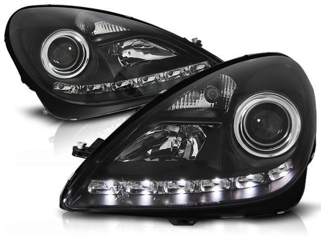 LAMPY MERCEDES R171 SLK 04-11 DAYLIGHT BLACK LED