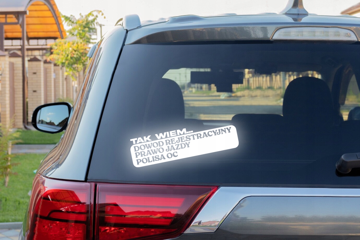 TAK WIEM...- Naklejka na samochód na auto - ODBLASKOWA| HOLOGRAM Producent Inny