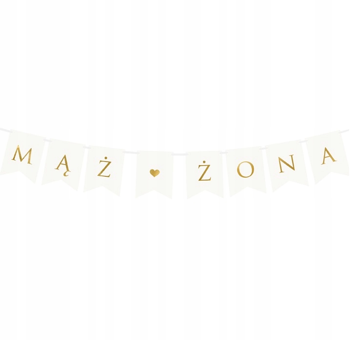 

Baner girlanda Dekoracja Ślubna Mąż Żona - 100 cm