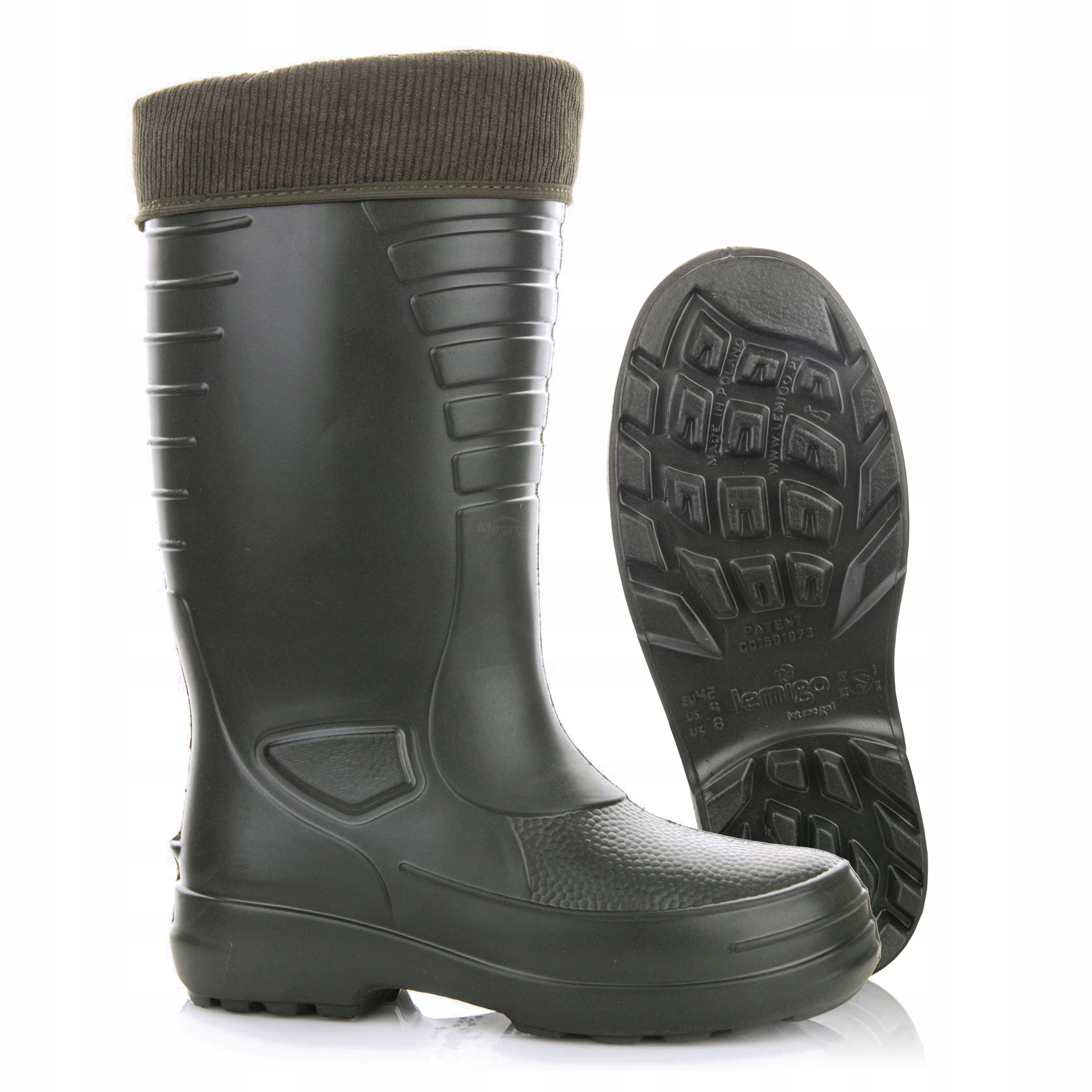 Holínky Pánské Vysoké Pěnové Eva Zateplené Gumáky Zimní Rybářské 39