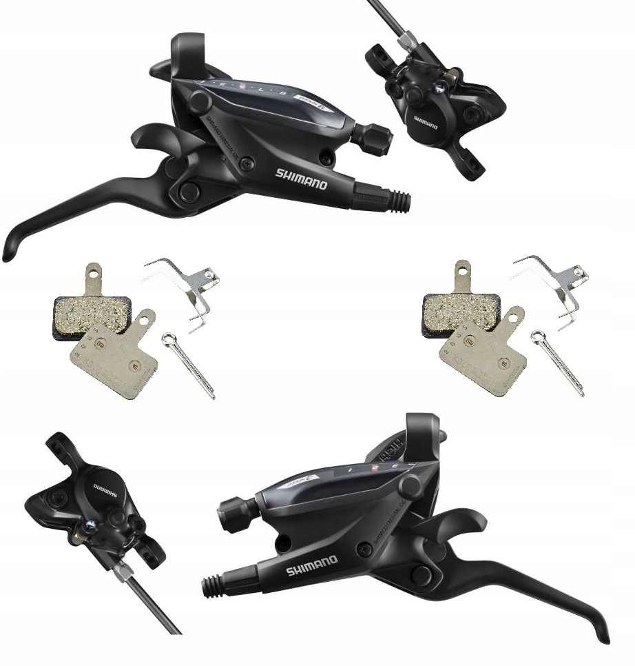 Hamulce hydrauliczne Shimano EF505 3x9 P+t 100/170 cm klamkomanetki