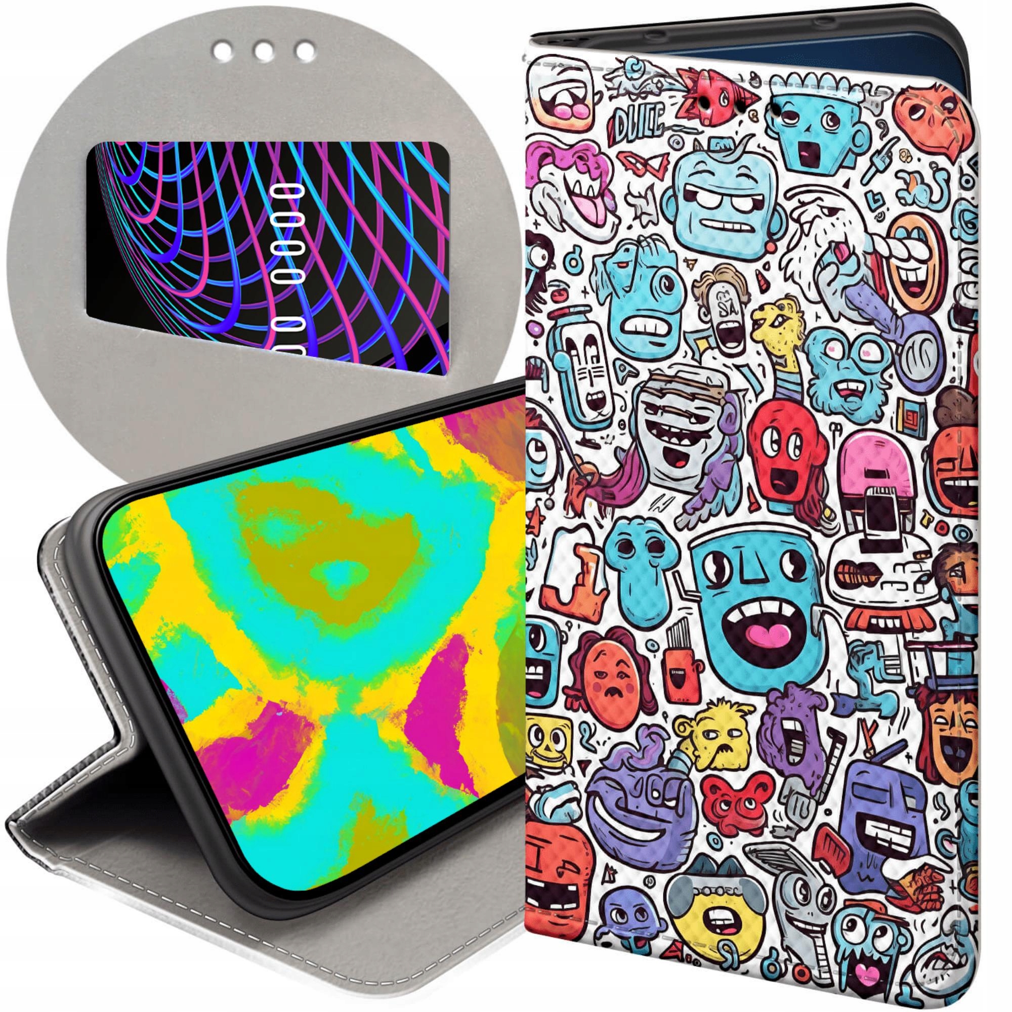 Etui Do Motorola Moto 40 Edge Doodle Zwierzęta Potwory Rysunki Case