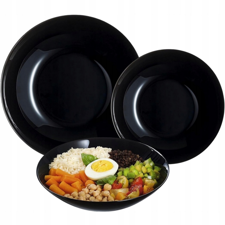 SERWIS OBIADOWY ZESTAW TALERZY OPAL CLASIC 6 OSÓB KOMPLET TALERZY GŁĘBOKI