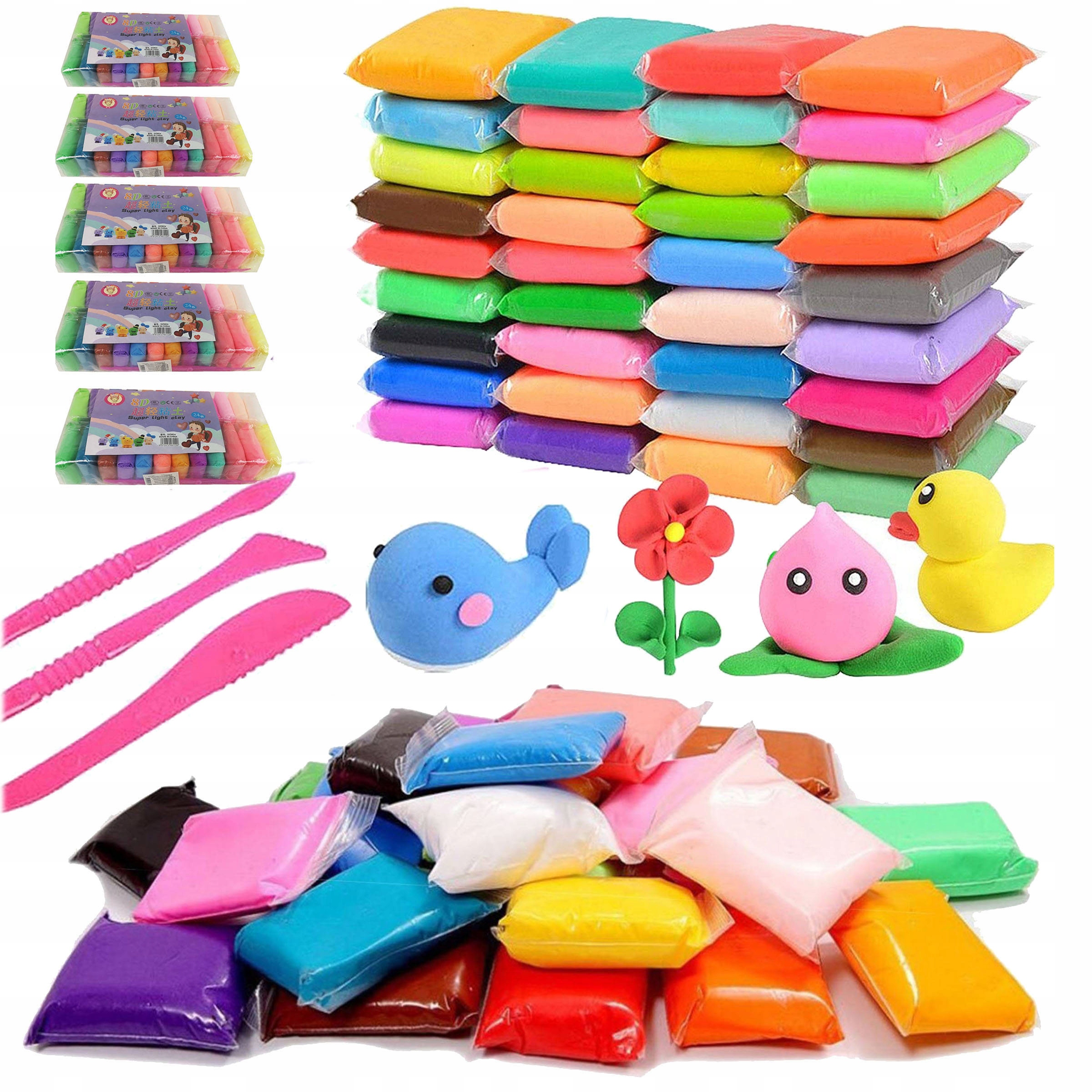 MASA PLASTYCZNA MAGIC PIANKOLINA SUPER CLAY 120szt