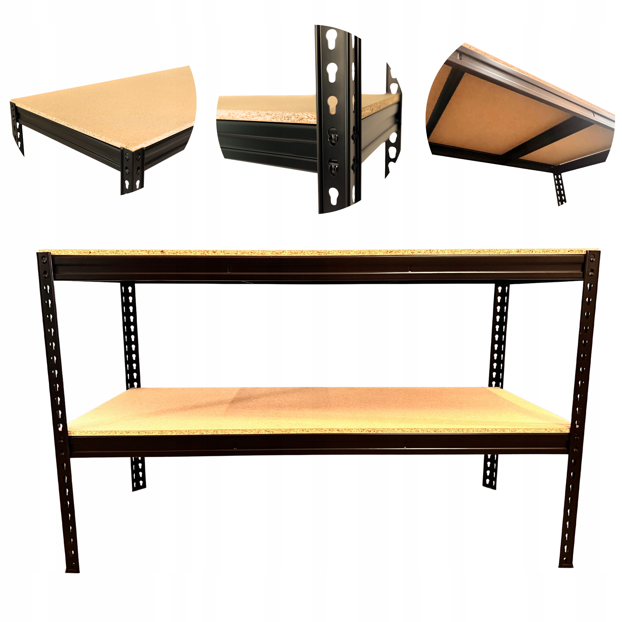 Pracovný stôl ePlatinum 150x60x90 2x500 kg Maľovaný Pevná Hrubá Doska