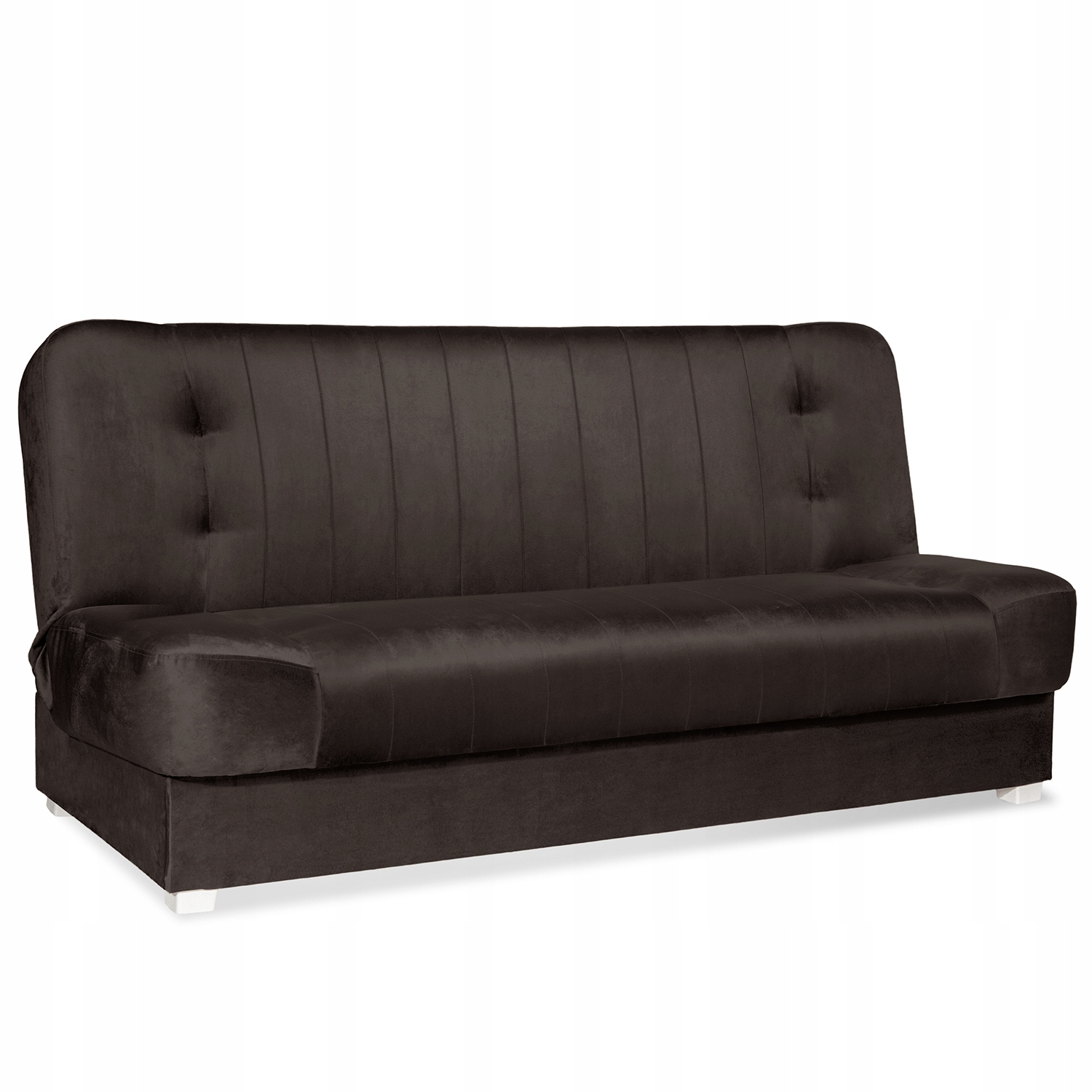 Rozkládací pohovka s funkcí spaní Dvoumístná Velurová Hnědá Piano 2