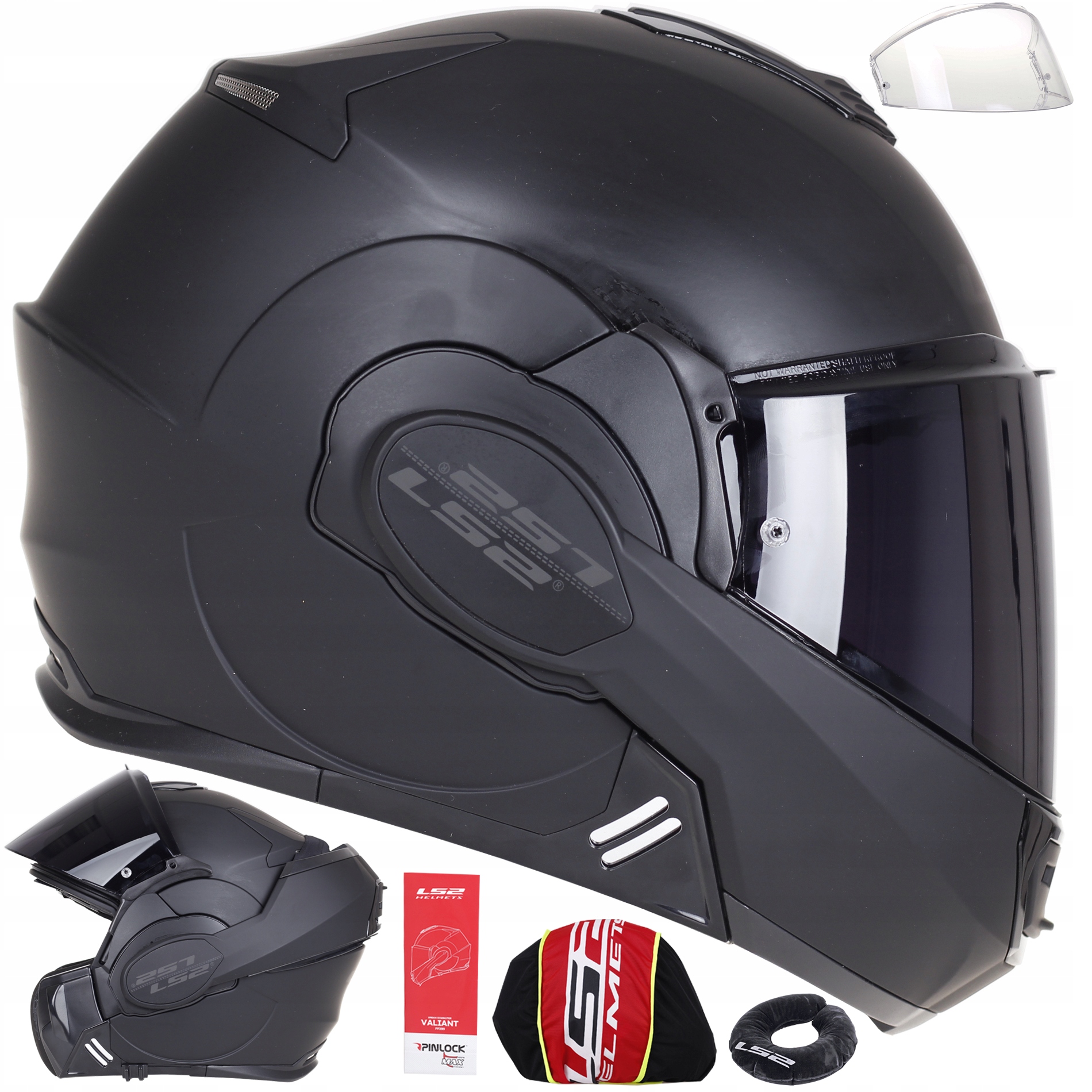 

LS2 FF399 Valiant Noir Kask Szczękowy czarny mat