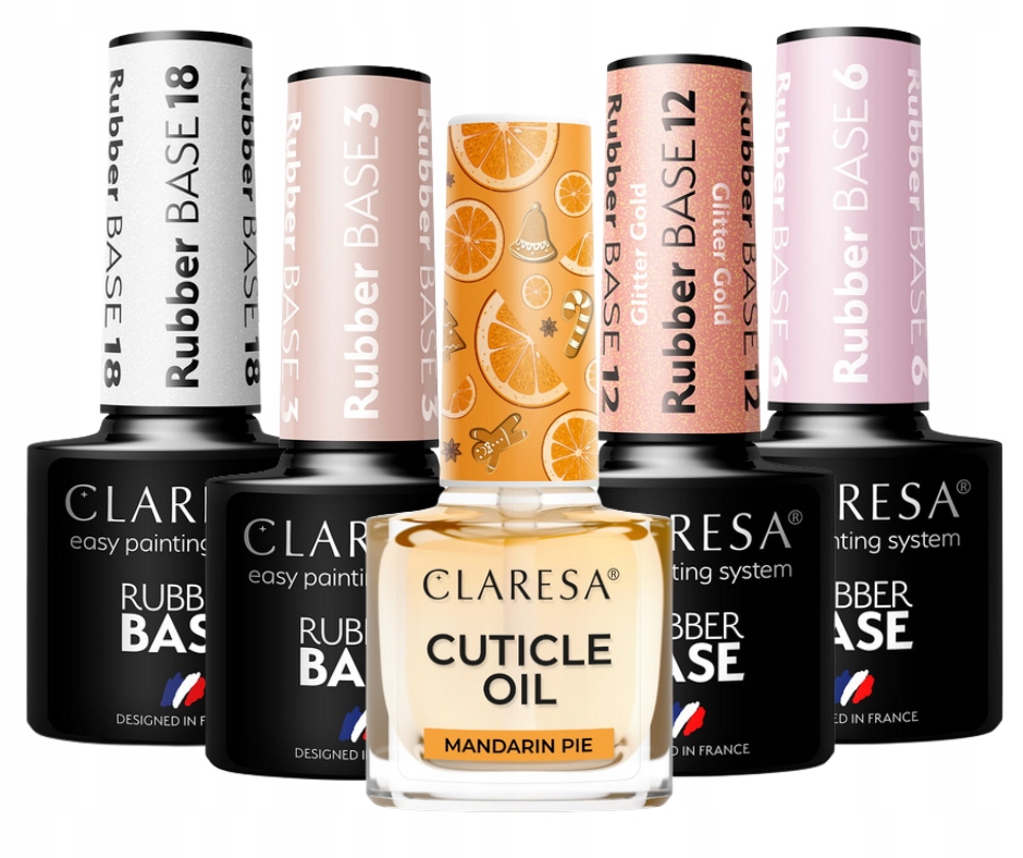 

Claresa Rubber Baza Kauczukowa Oliwka Zestaw 4+1