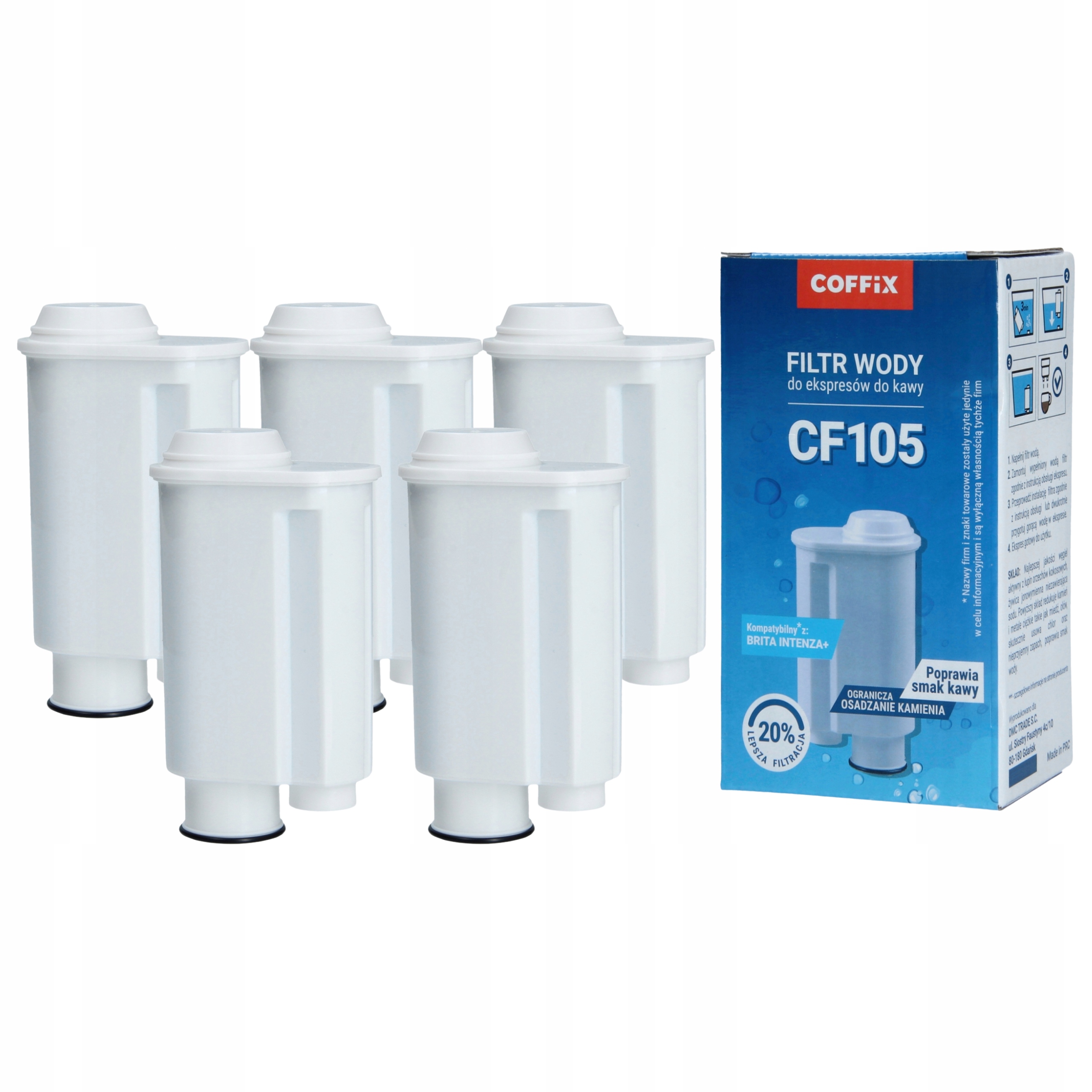 Filtr Wody Do Ekspresu Do Kawy Zamiennik Brita Intenza Zestaw 5 Szt Coffix