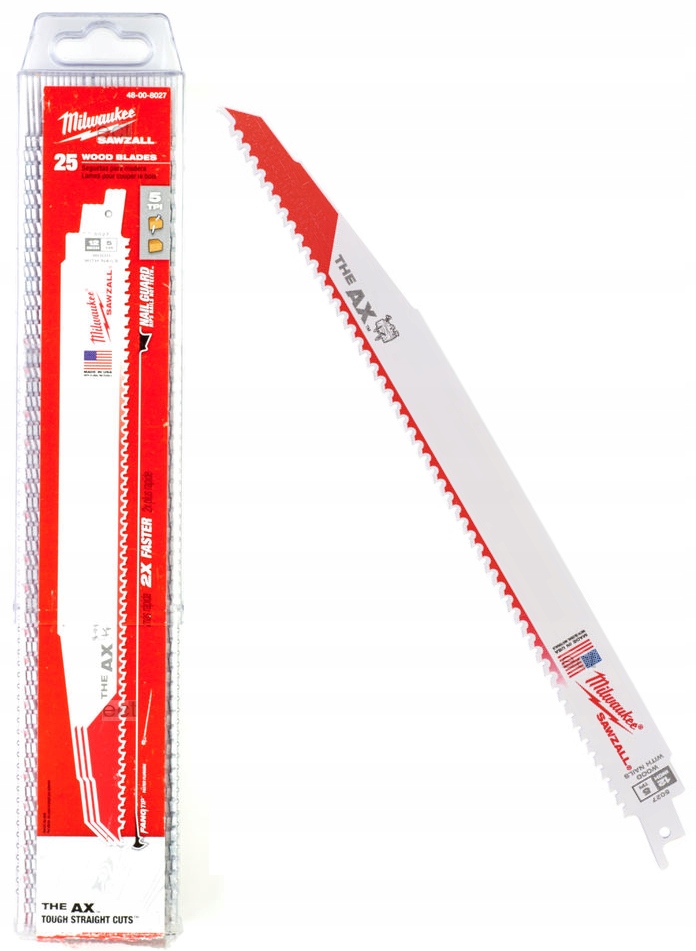 Pilový List pro demoliční práce Ax Bi-metal 300 mm 5 Tpi Milwaukee 25 Ks.