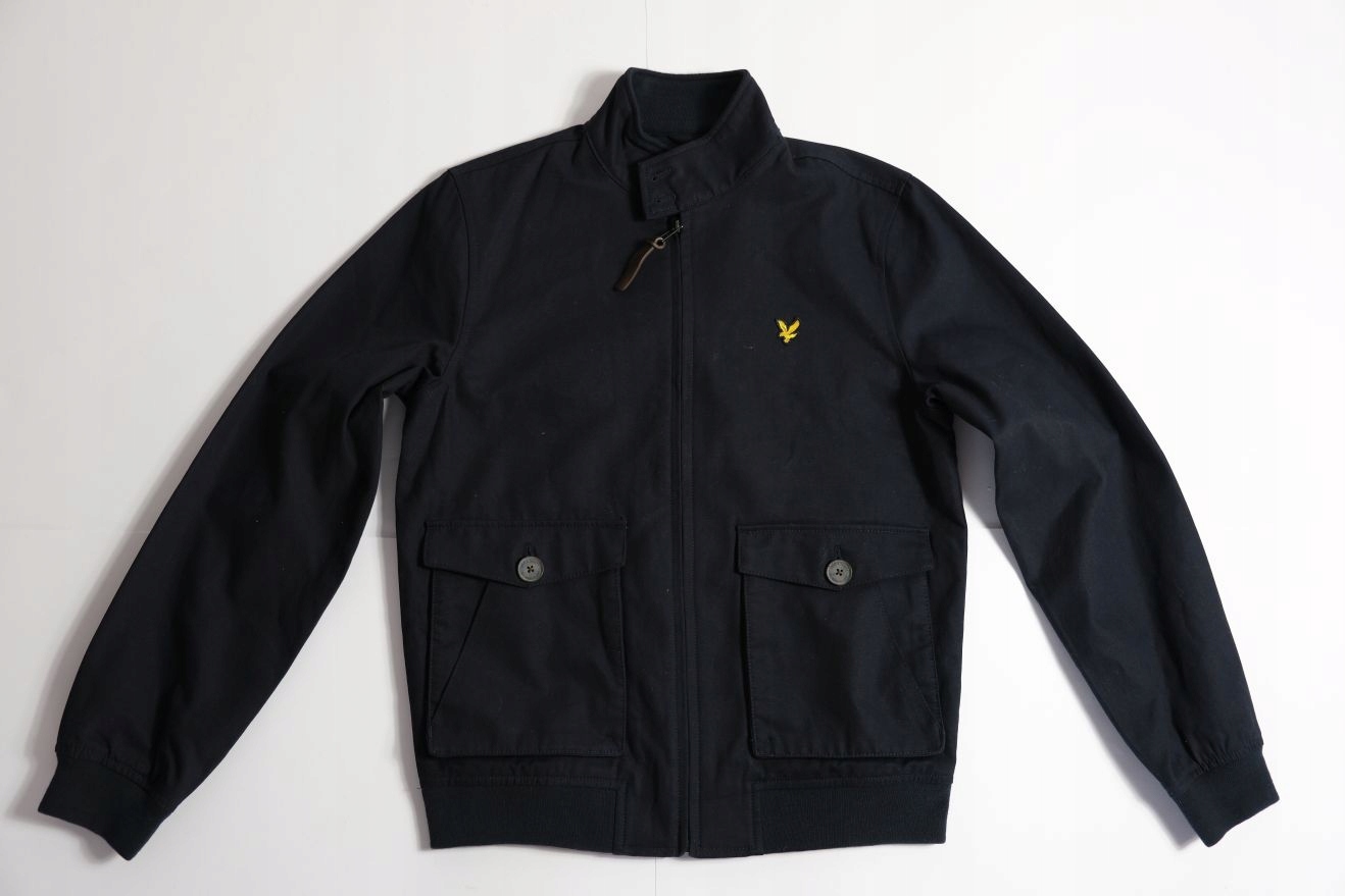 LYLE&SCOTT__GINGHAM HARRINGTON__NOWA KURTKA MĘSKA NAVY__S Marka Lyle Scott