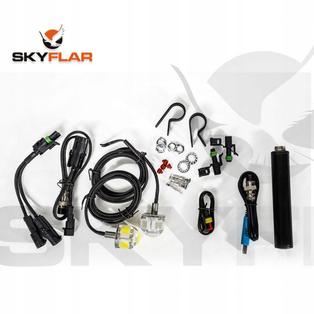 PODWÓJNA LAMPA BŁYSKOWA LED SKYFLAR ST-202 R/W Marka Skyflar