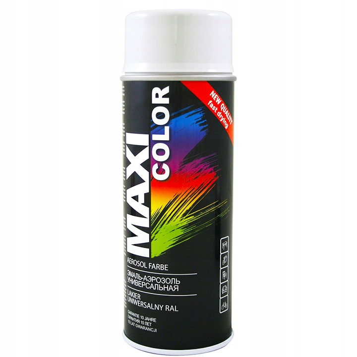 Biały Połysk Ral 9010 Motip Maxi Color Lakier 400 ml Spray