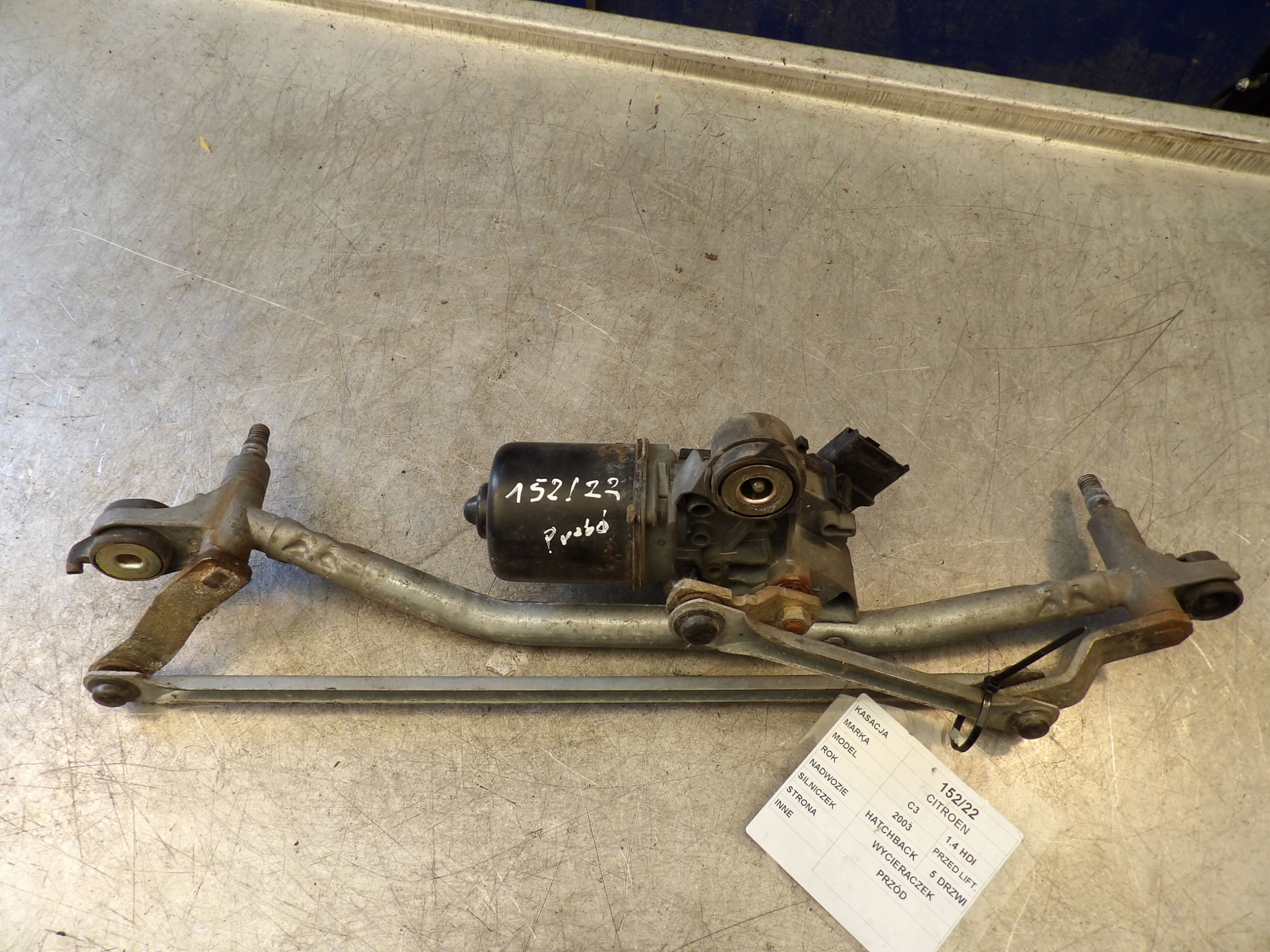 wiper mechanism front Citroen C3 and 53559002