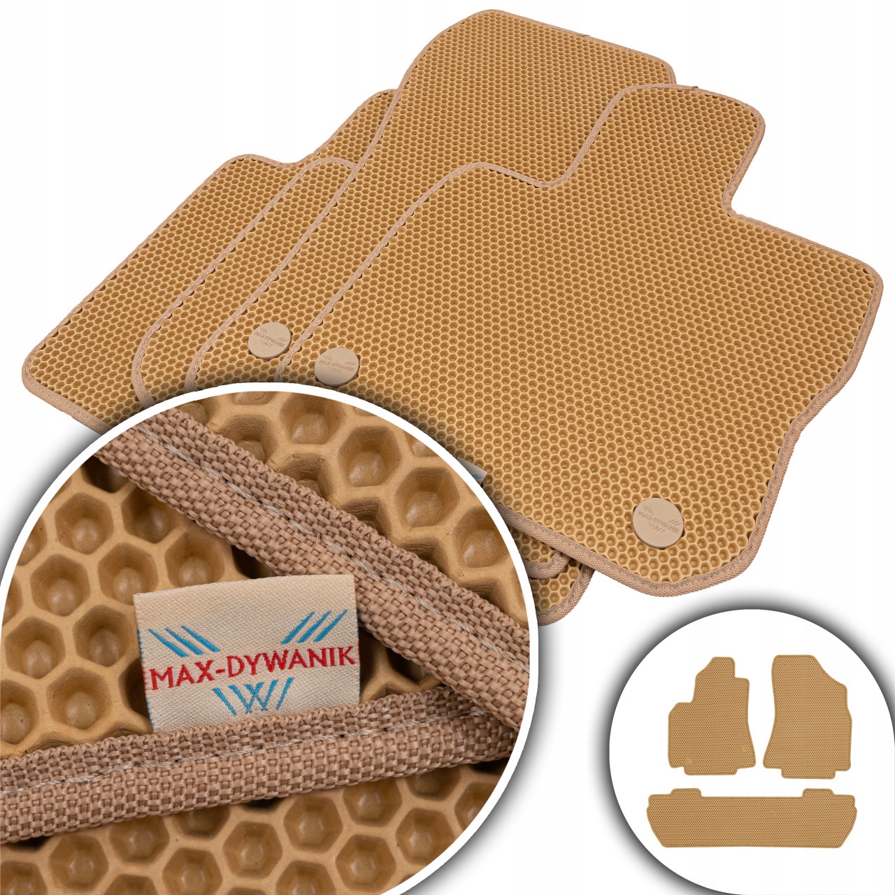 Peugeot Partner II 5os 2008-2018 Koberce Eva Eternity Béžové Honey