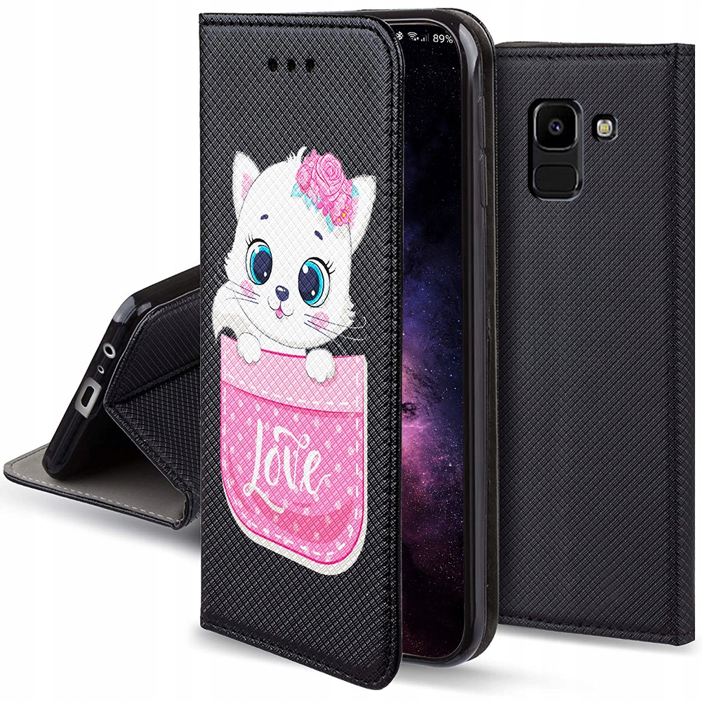 

Etui Magnet Kotek do Samsung Galaxy J6 2018 +szkło