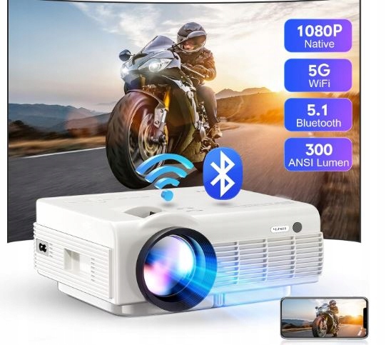 Projektor Yezmek V7 Led 1080P Full Hd 12000 l 4k/tvbox/android/ps5