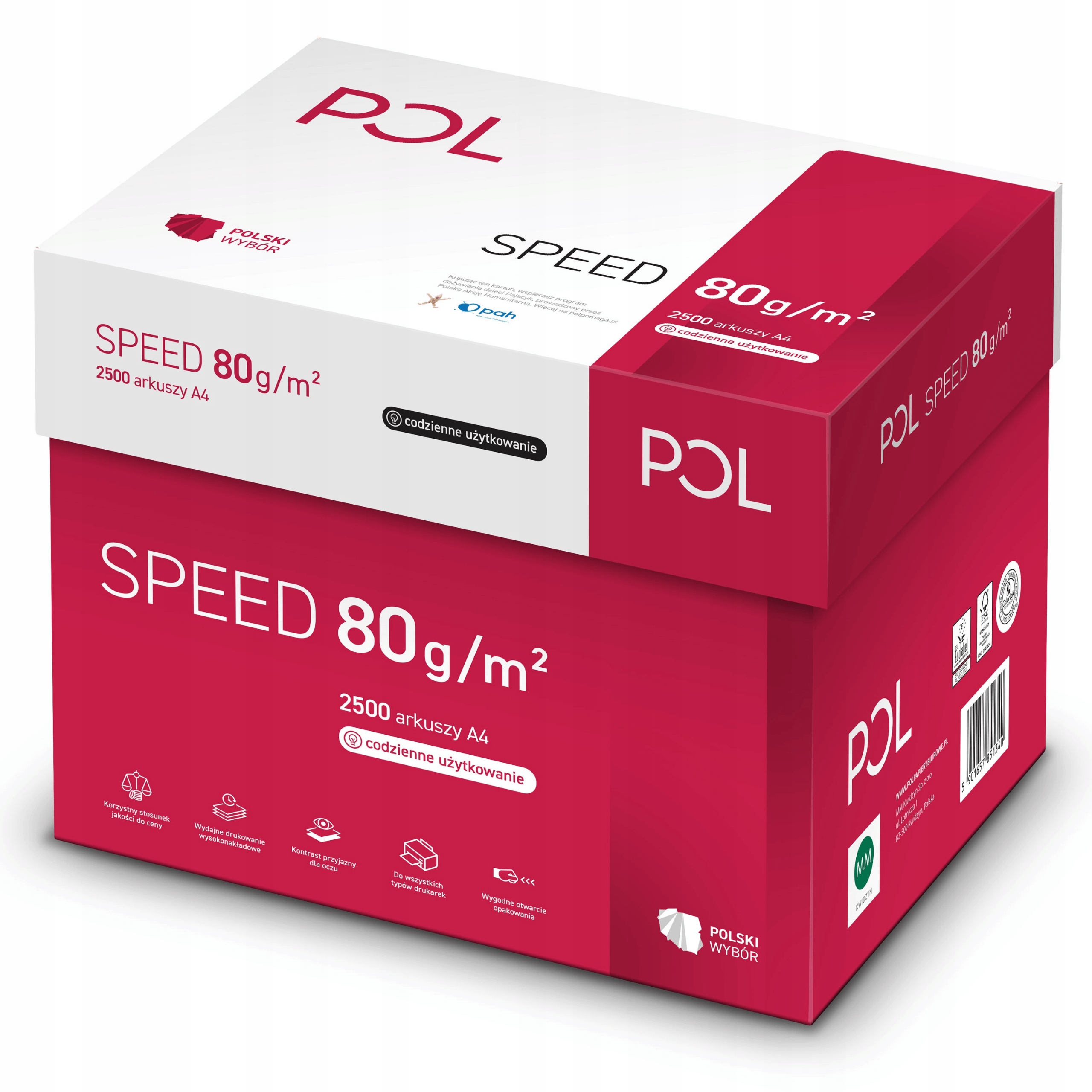 

Papier Biurowy Ksero POLspeed A4 80g Karton