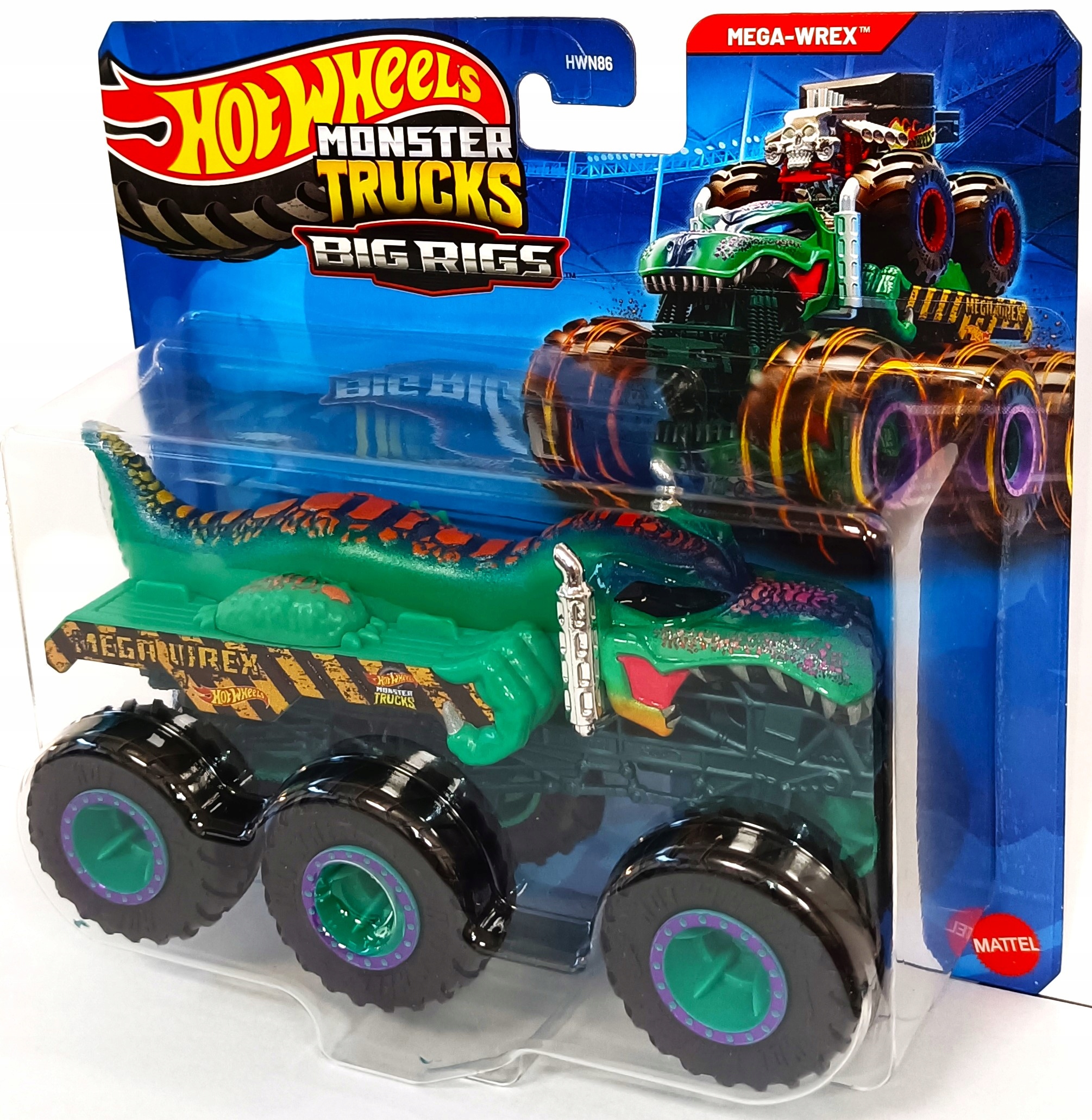 Auto MEGA-WREX Big Rigs Samochodzik Monster Trucks Autko 1:64 Hot Wheels