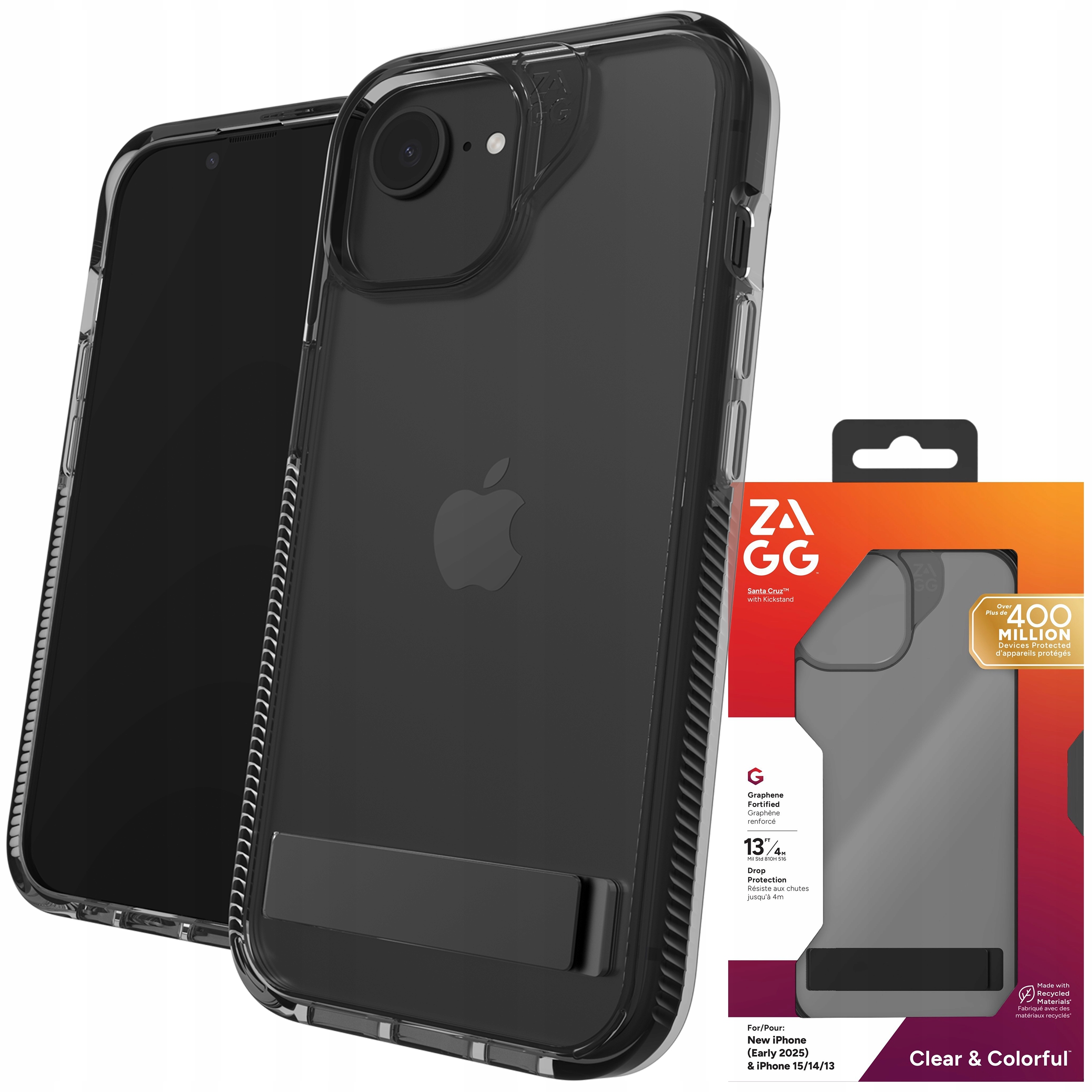 Zagg Santa Cruz Kickstand Case Pouzdro s podpěrkou pro iPhone 17e 16e 15 14 13