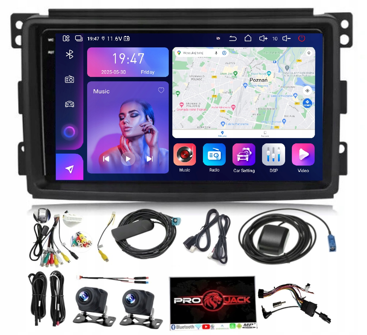 Rádio Navigácia Smart W451 2006-2009 Carplay Android 8GB 256GB Sim