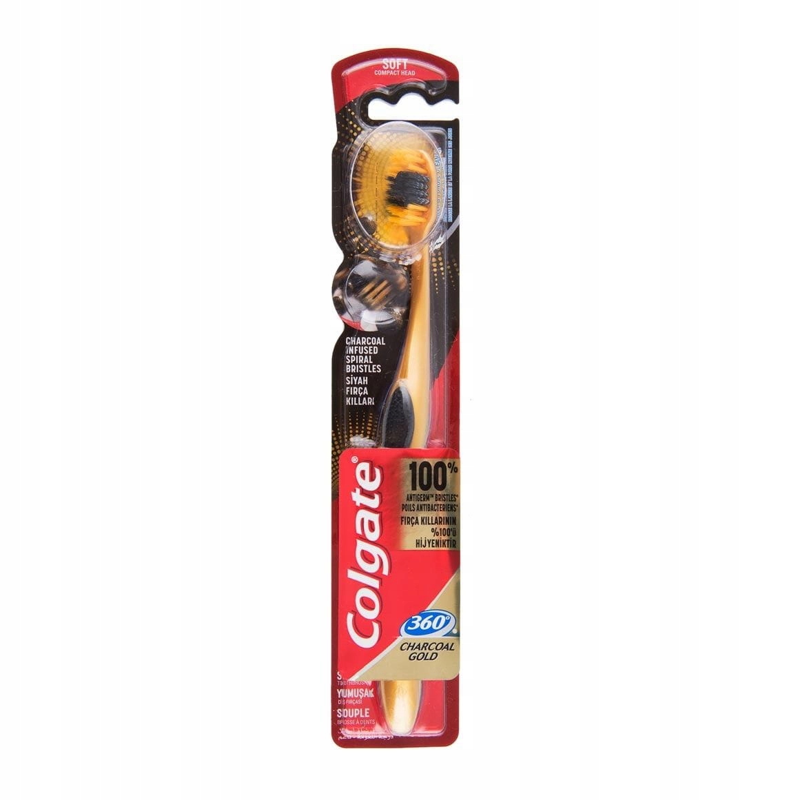 

Szczoteczka do zębów węglowa Colgate 360 Gold Soft