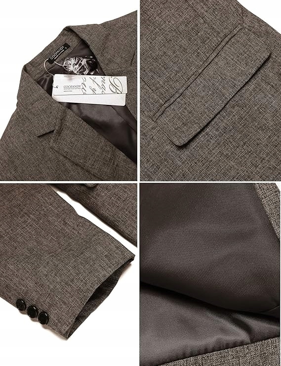 Pánské Sako sako Slim Fit Casual Letní Elegantní Hnědá S