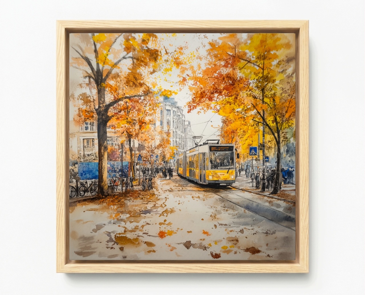 Obraz Rama American Box Mesto Berlin Transport Komunikácia Električka 60x60