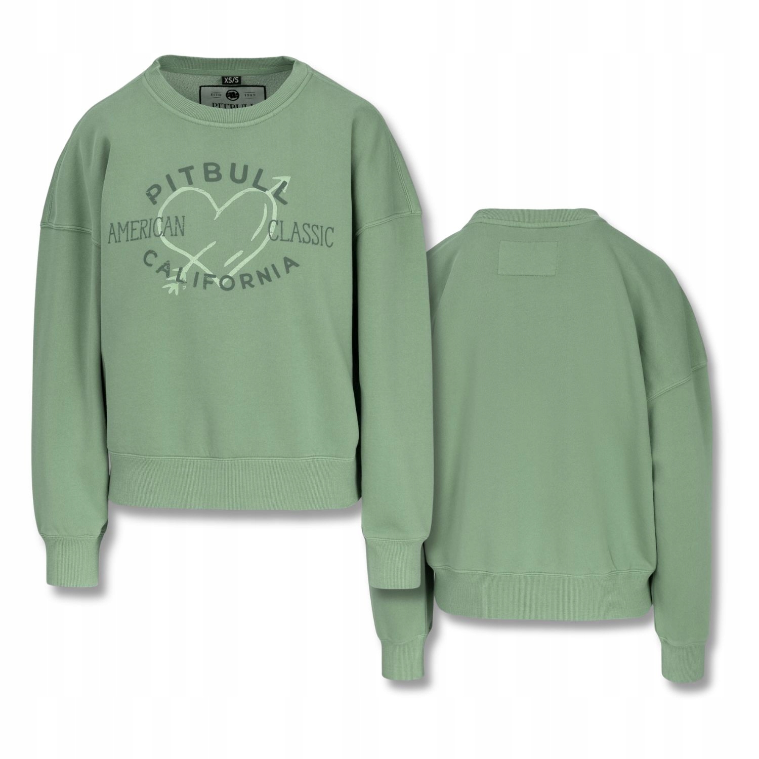 Dámská Mikina Pitbull Washed Manzanita Heart bez kapuce Pohodlná s potiskem