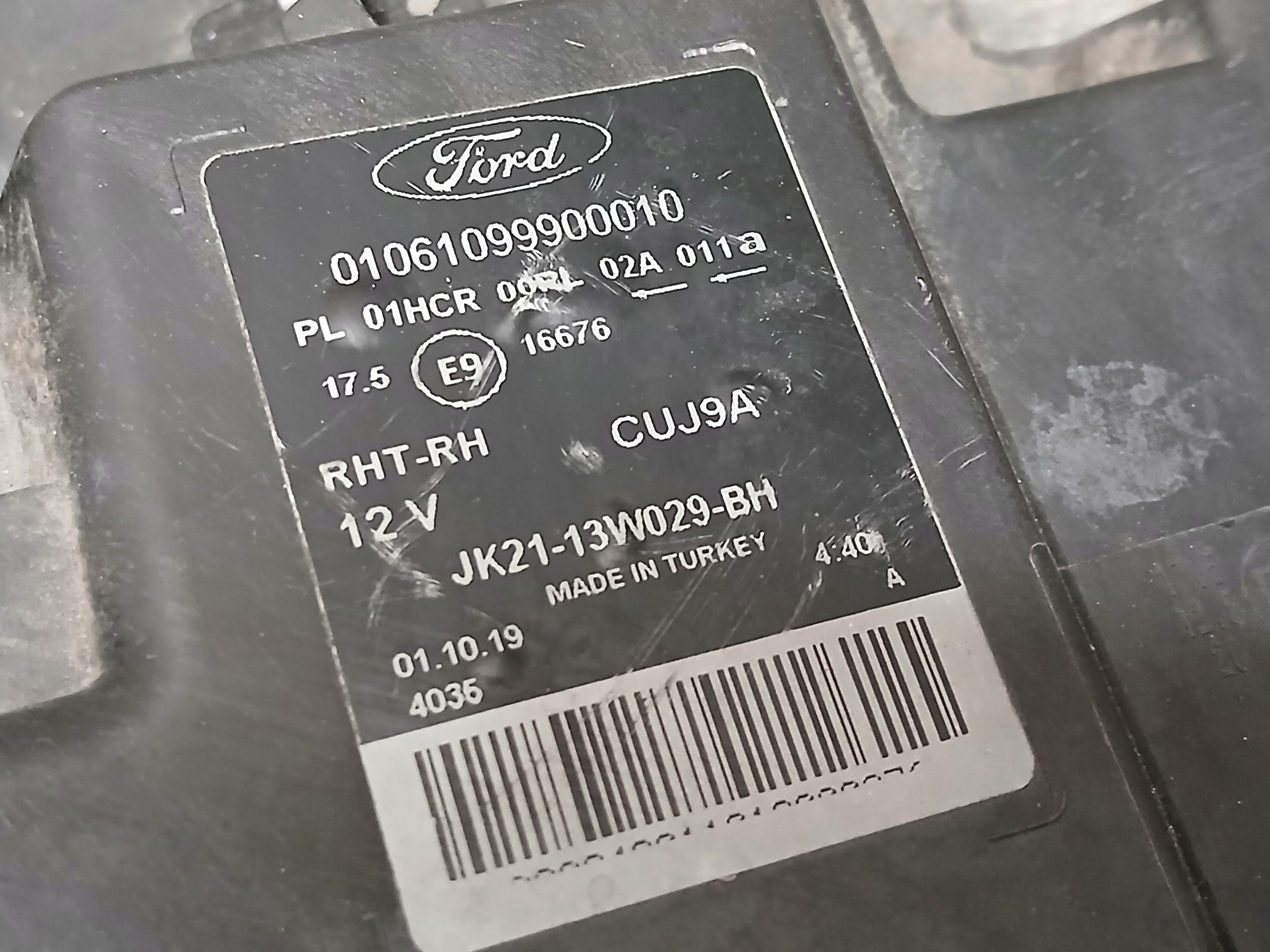 light front right FORD TRANSIT CUSTOM MK1 LIFT 18- JK21-13W029-BH