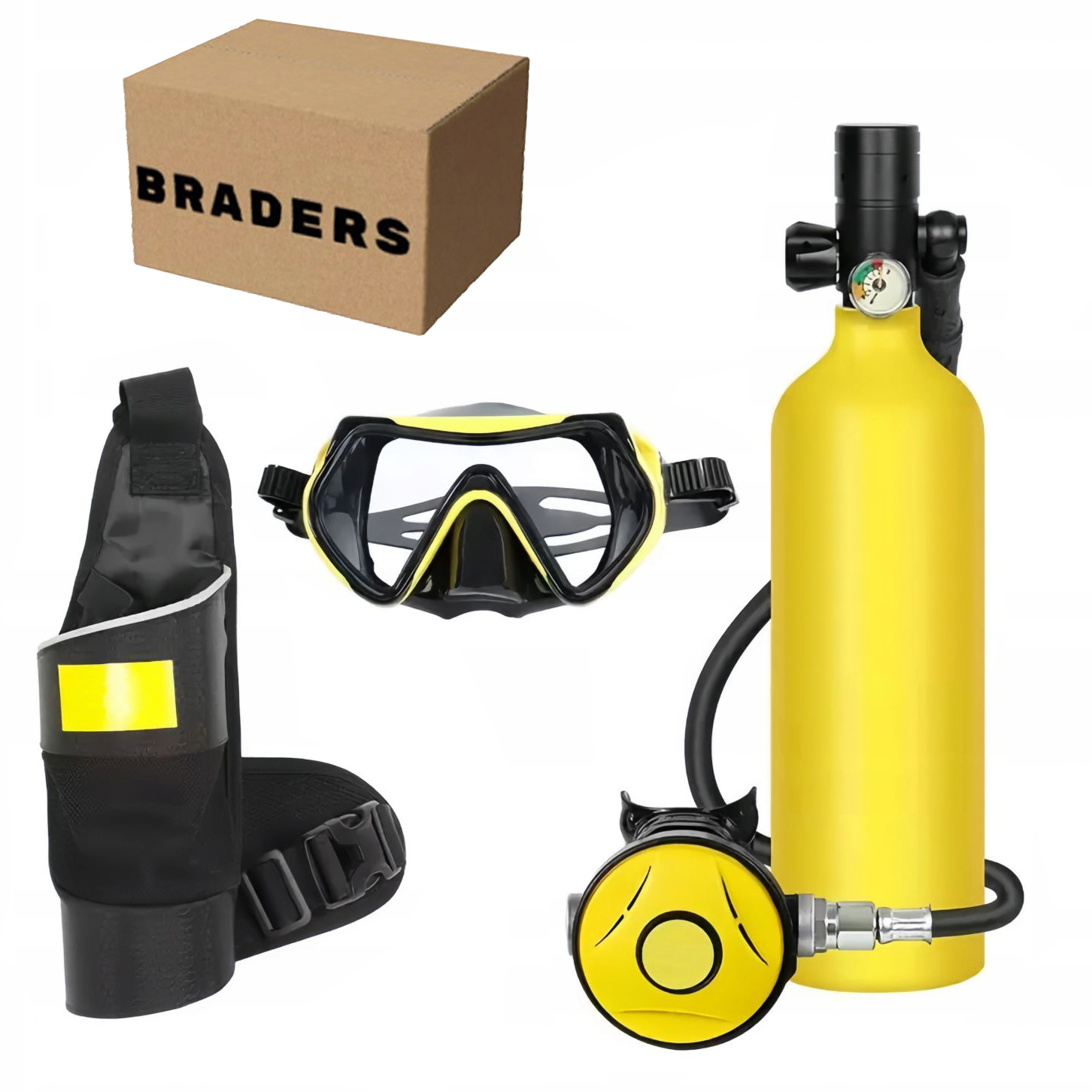 Przenośny aparat oddechowy do nurkowania 1L butla tlenowa zestaw