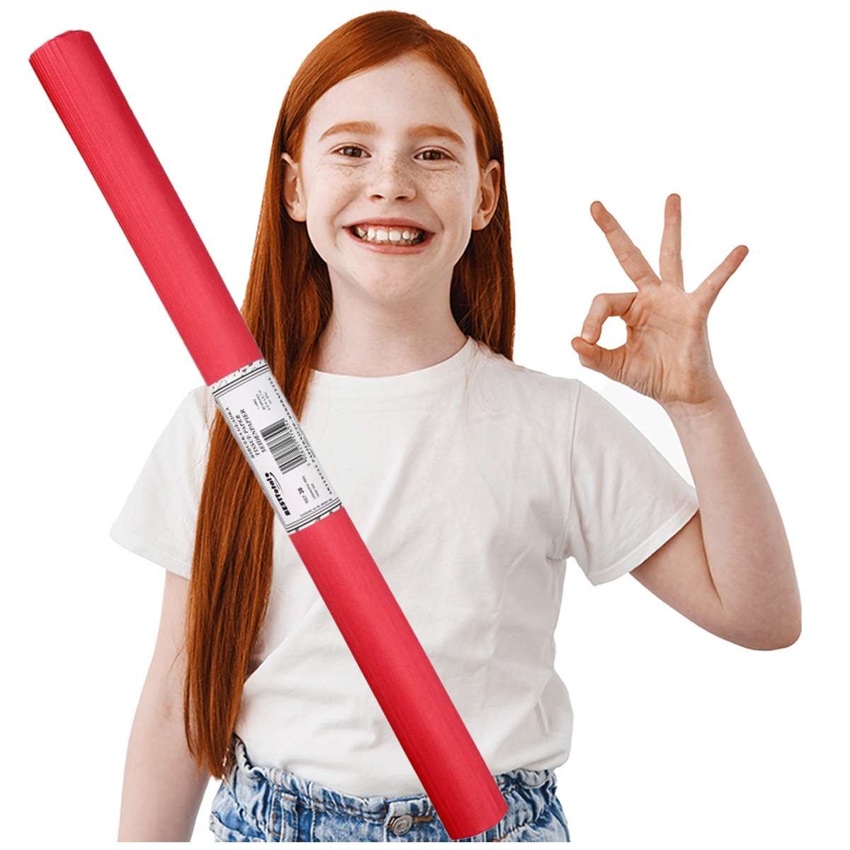 CZERWONA BIBUŁA GŁADKA OZDOBNA BIBUŁA KREPINA Marka Best Total