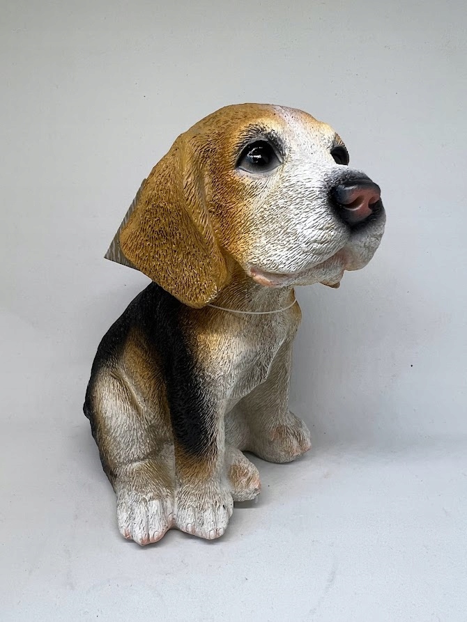 Figurka dekoracyjna PIES PIESEK JAK ŻYWY 14 cm