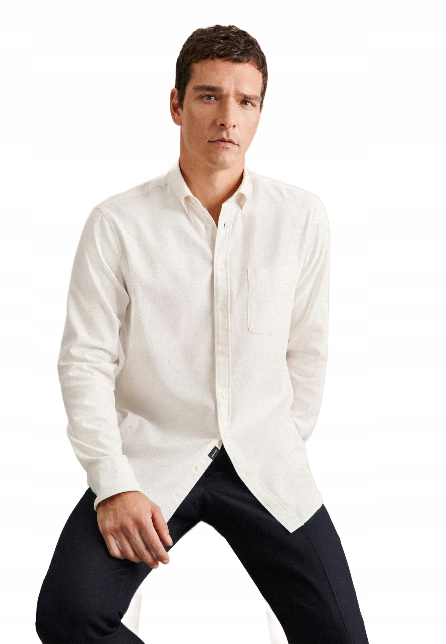 Seidensticker Klasická Bílá Košile S Límečkem Button Down XL 6BA