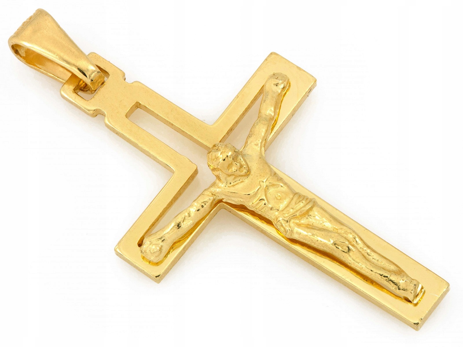Přívěsek pozlacený křížek s Ježíškem stříbro 925 hmotnost 2.90 g 35.6 x 21.3 mm