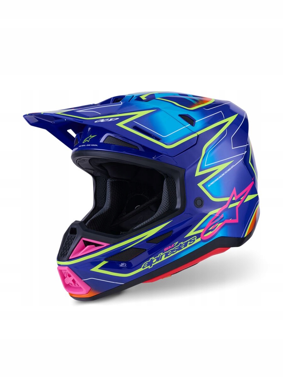 Crossová Prilba Alpinestars Supertech M7 Cast Blue/yellow/pink M