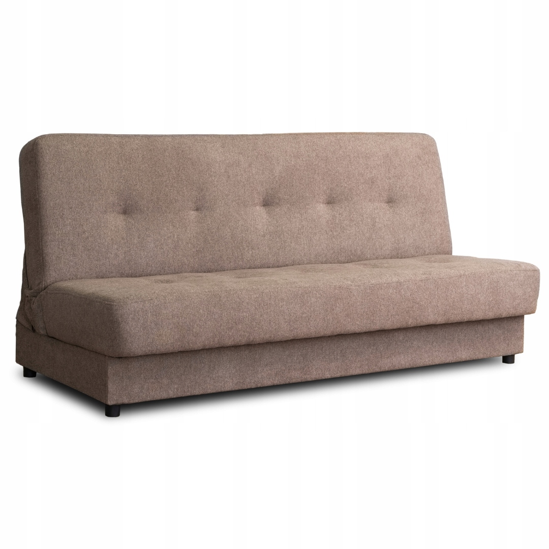 Hnědá rozkládací pohovka s funkcí spaní pro dvě osoby Aruba