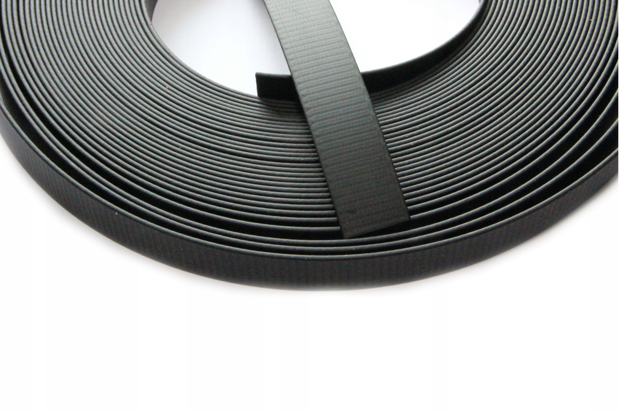 Taśma nylonowa powlekana gumą -Black- 15cm 1in