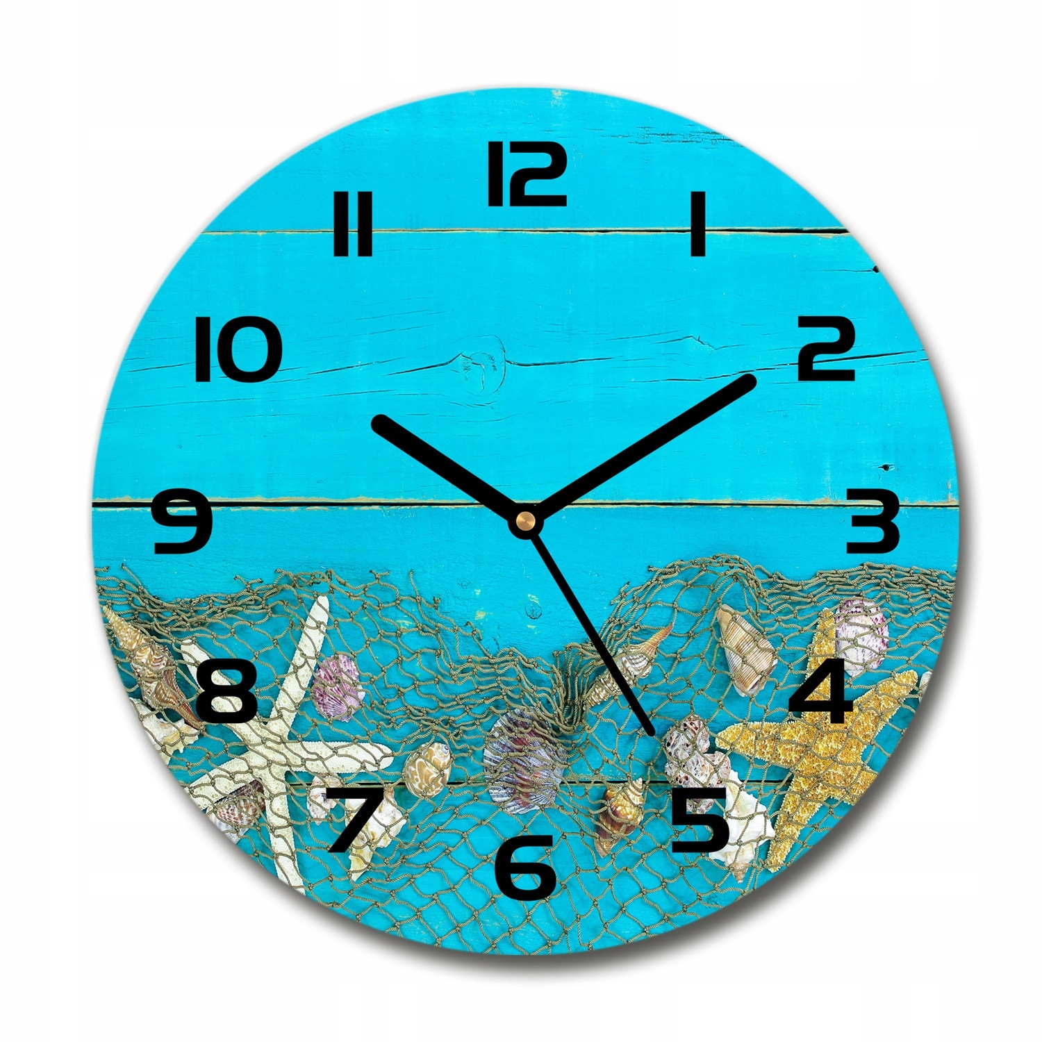 

Zegar szklany na ścianę Rozgwiazdy i muszle fi 30