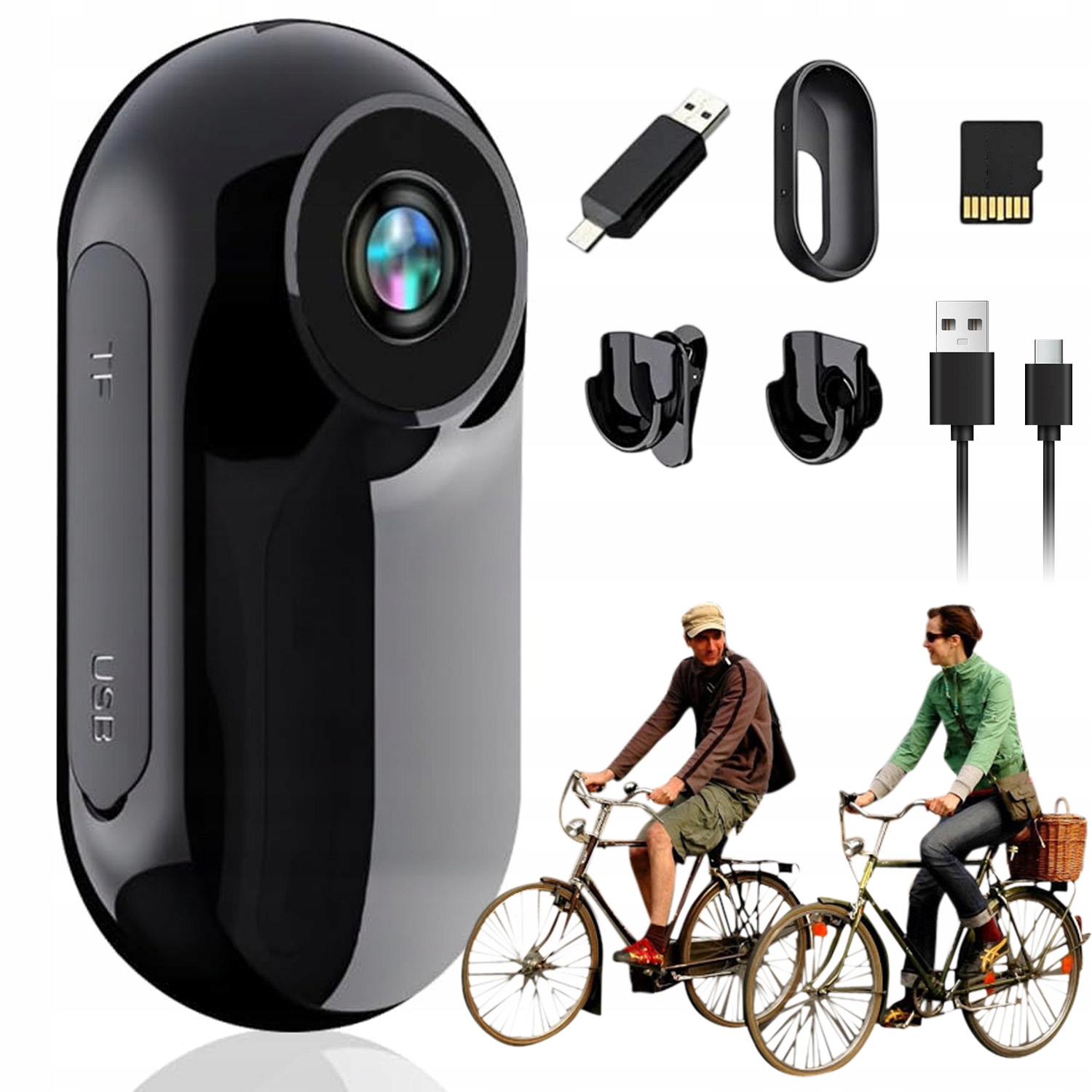 Turistická Kamera Mini Displej 1" Hd Paměť 32 Gb Nahrávání Ve Smyčce
