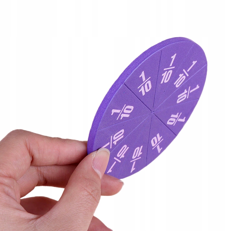 Puzzle edukacyjne Montessori matematyczne nauka ułamków koła 51 elementów Materiał pianka