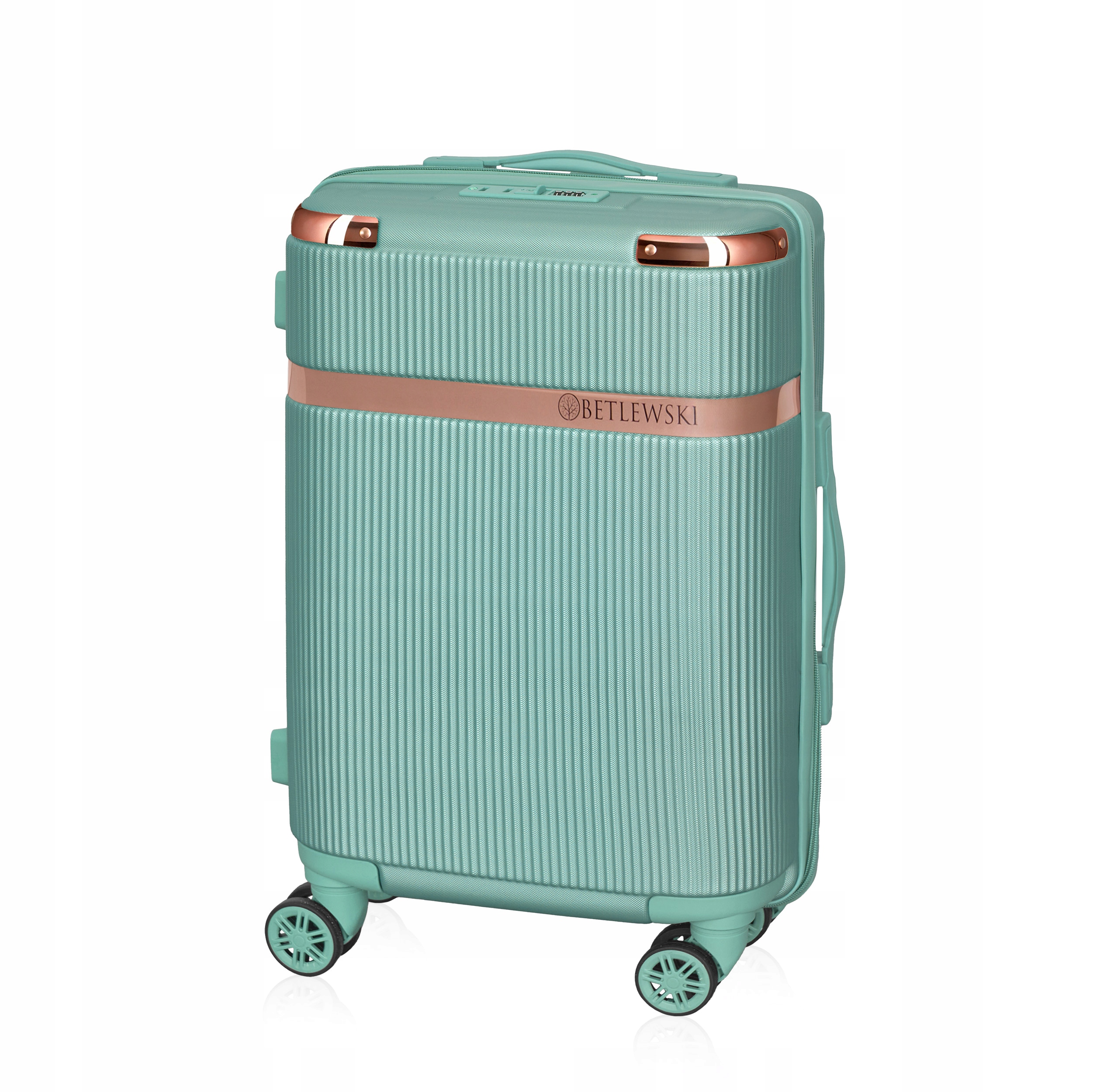 Betlewski Walizka podróżna na bagaż zapięcie na szyfr mocne kółka