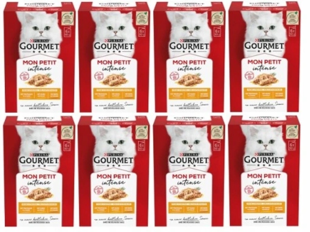 Levně Purina Gourmet mon petit mokré krmivo pro kočky balíček drůbeží příchutě 48x50g