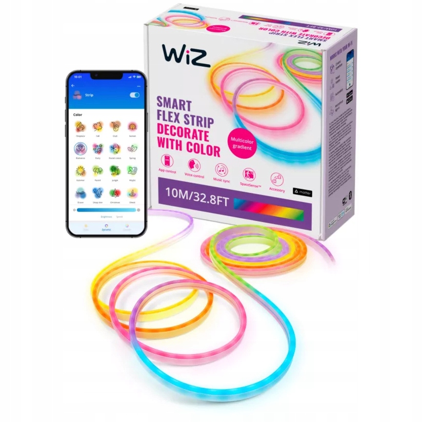 Led pásik Neon Rgbic 10 m Inteligentná Smart WiFi Bluetooth Aplikácia WiZ