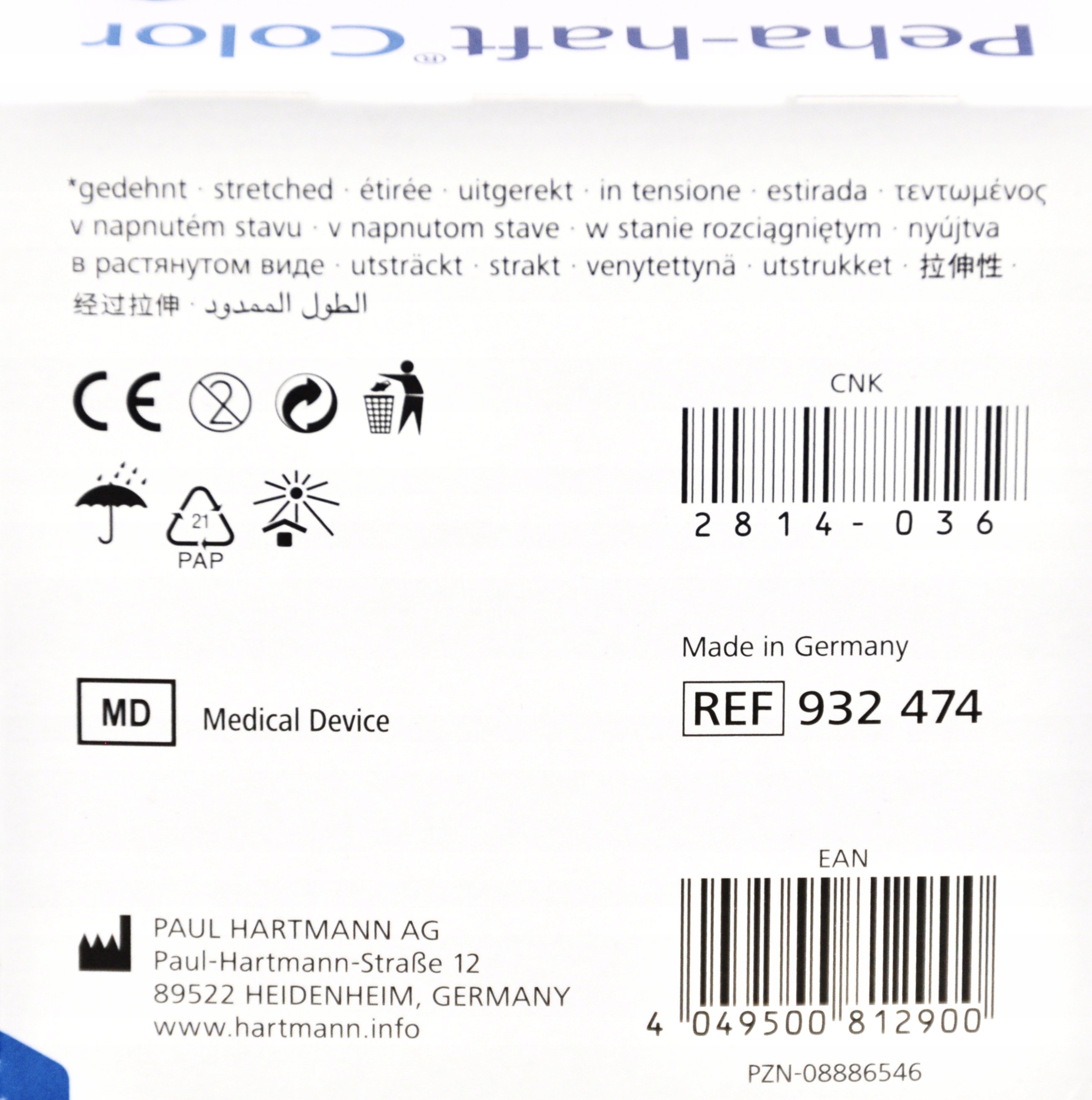 Hartmann PEHA-HAFT Color BLUE 8cm x 20m 1szt. Producent HARTMANN