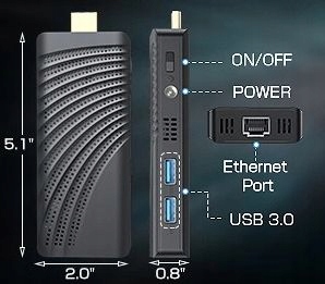 Mini PC T6 PRO 6/128GB Win10 Dual HDMI Stick RJ45 Pojemność dysku 128 GB