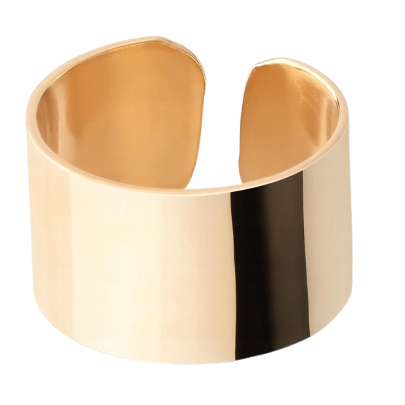 Szeroki pierścionek obrączka z gładkiej blachy, srebro 925 Giorre