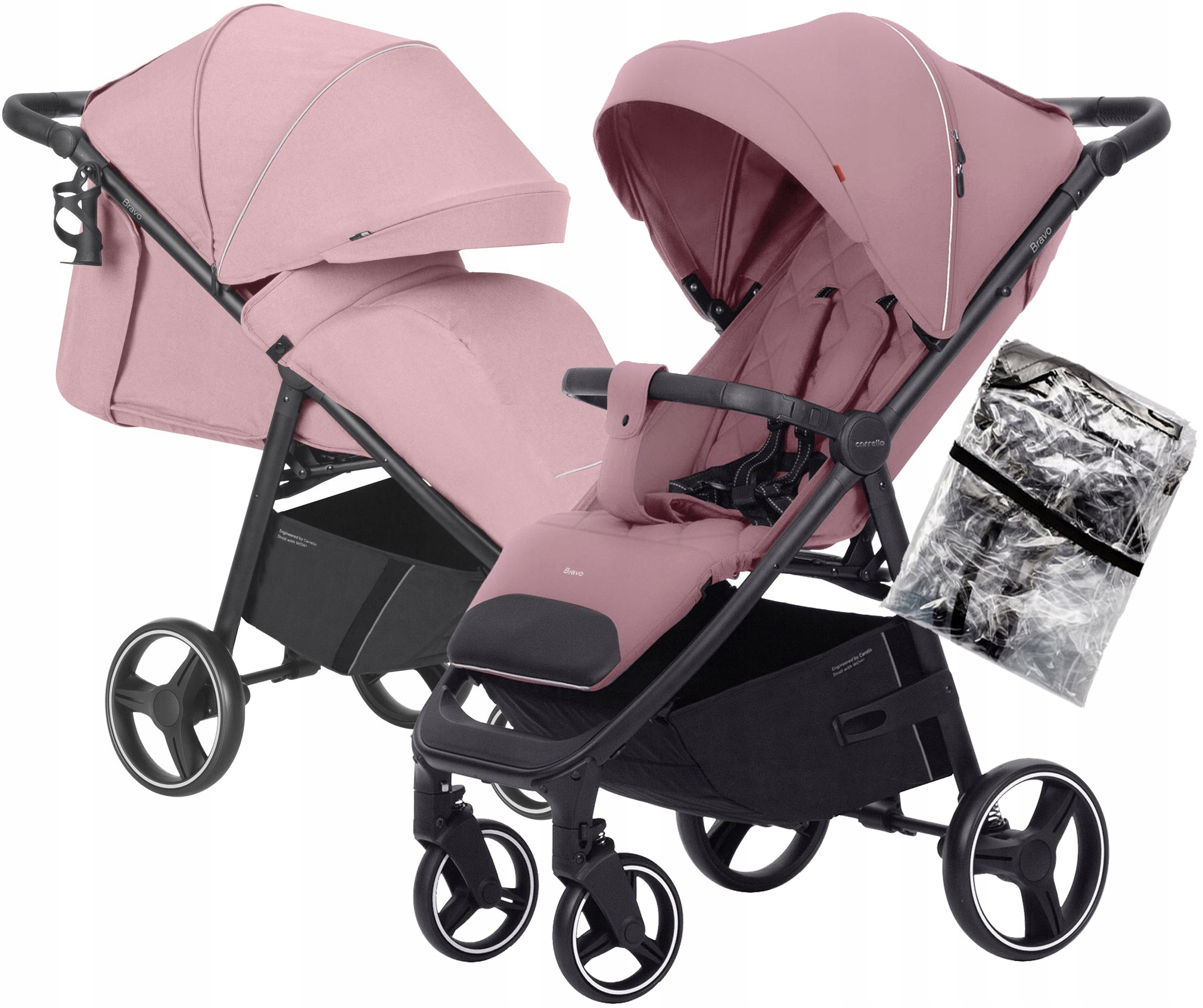 CARRELLO BRAVO WÓZEK SPACEROWY CRYSTAL PINK 2024