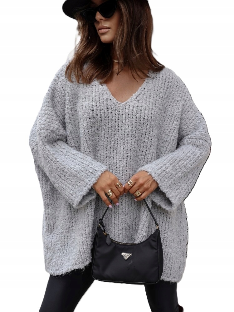 Cocomore Oversize svetr Boucle Šedý New
